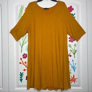 Yellow tunic dress 3X